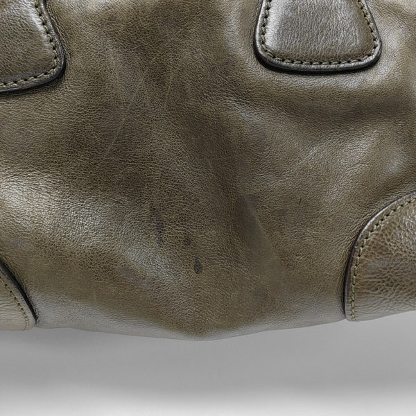 Calfskin Top Handle Bag Green