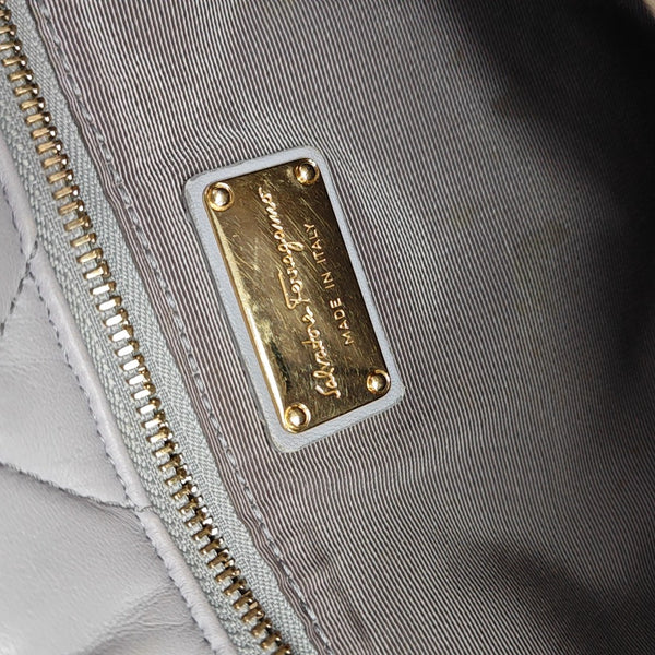 Quilted Lambskin Gray