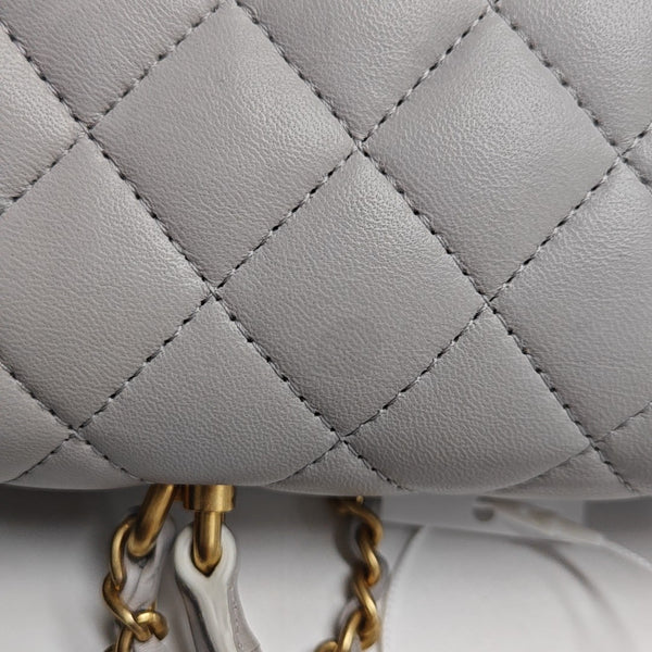 Quilted Lambskin Gray