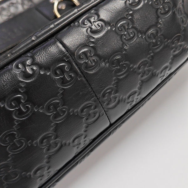 Monogram Calfskin Shoulder Bag Black