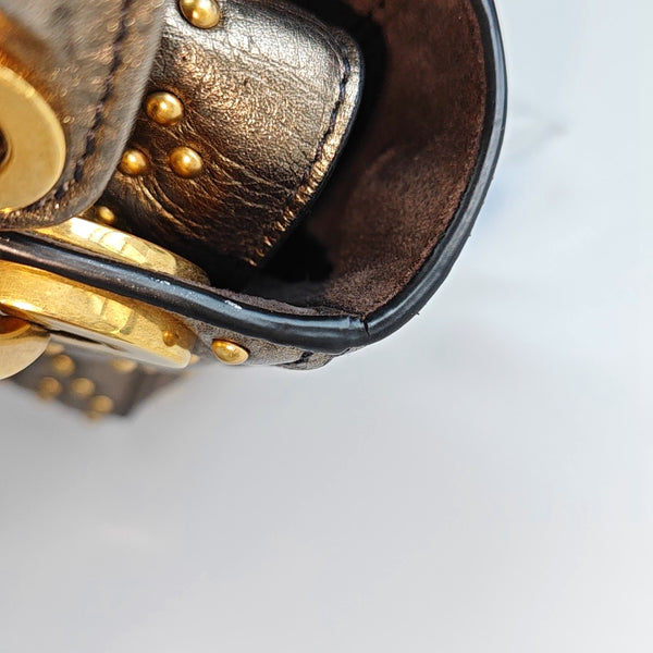 Lady Dior Mini Cannage Python Silver