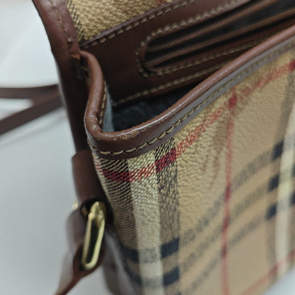 Coated Canvas Shoulder Bag Beige