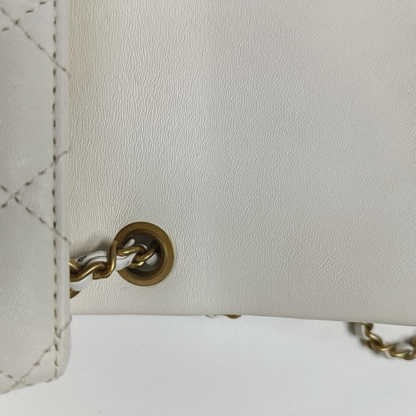 CLASSIC FLAP Mini Quilted Lambskin White