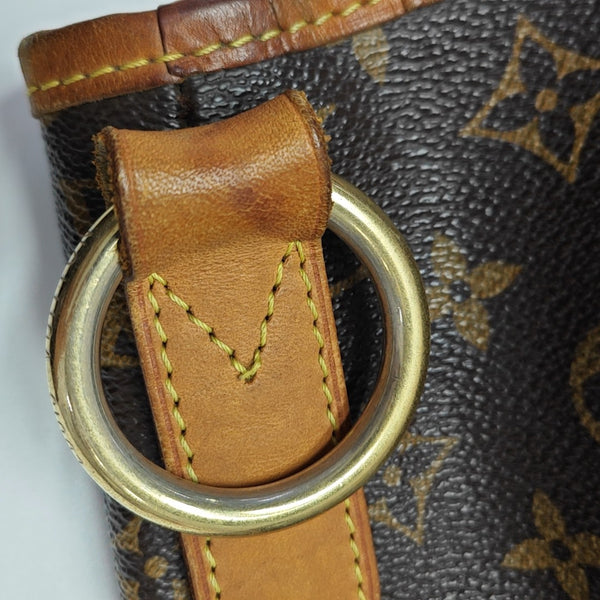 Monogram Coated Canvas Tote Bag Brown