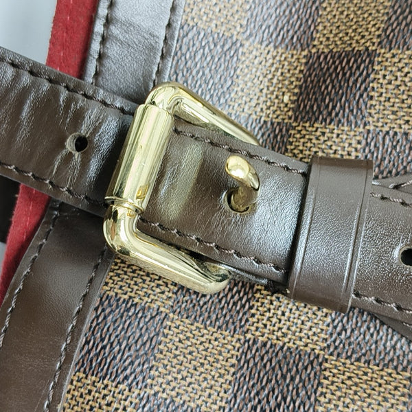 HAMPSTEAD MM Damier Ebene Coated Canvas Brown