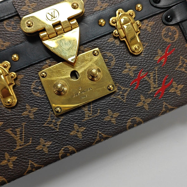 PETITE MALLE Monogram Coated Canvas Brown