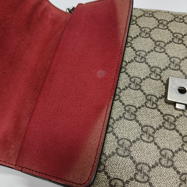 Dionysus Mini Monogram Coated Canvas Beige