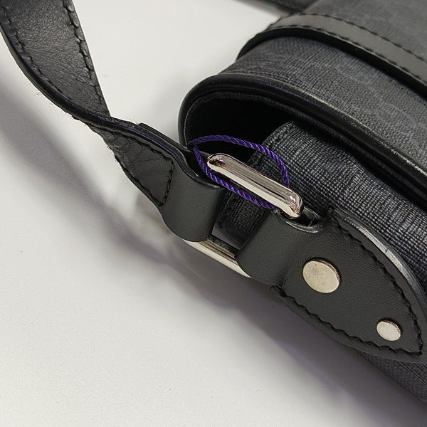Monogram Coated Canvas Shoulder Bag Black