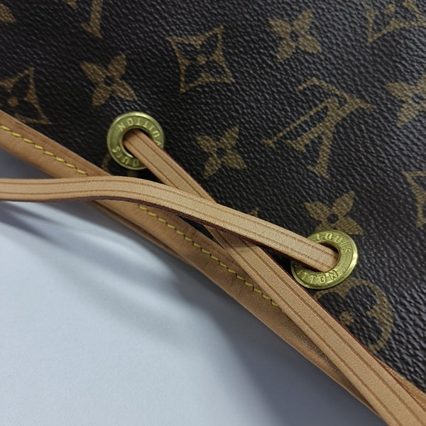NOÉ MM Monogram Coated Canvas Brown