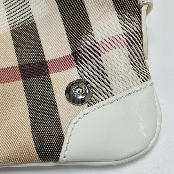 Coated Canvas Top Handle Bag Beige