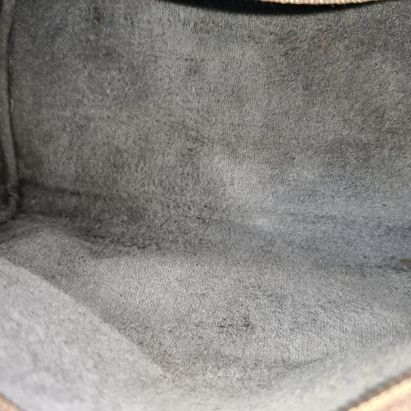 Coated Canvas Top Handle Bag Beige