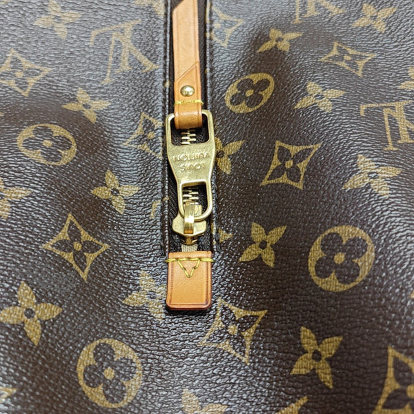Monogram Coated Canvas Tote Bag Brown