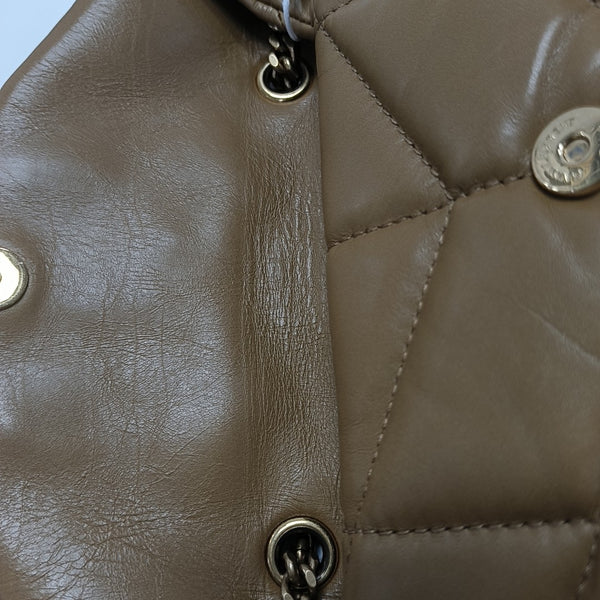PUFFER TOY Mini Quilted Lambskin Brown