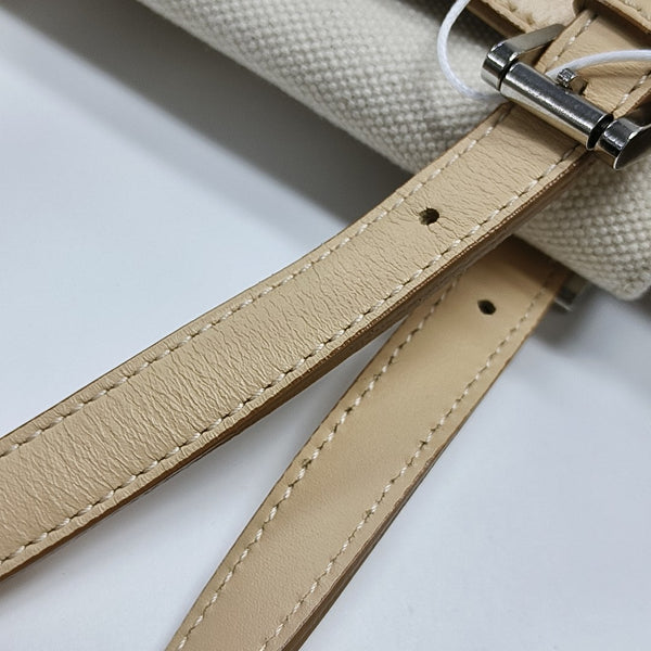 Canvas Top Handle Bag White