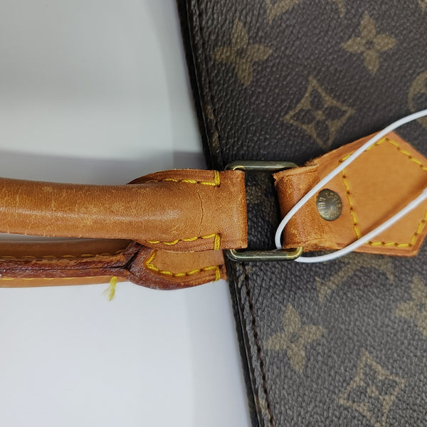 SAC PLAT GM Monogram Coated Canvas Brown