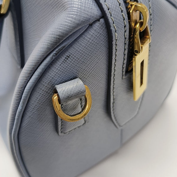 Saffiano Calfskin Shoulder Bag Blue