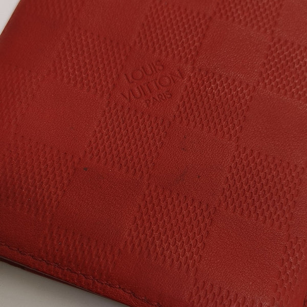 BRAZZA Damier Calfskin Red Wallet