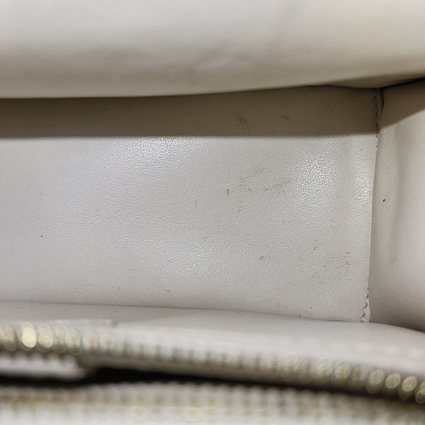 Gancini Quilted Calfskin White