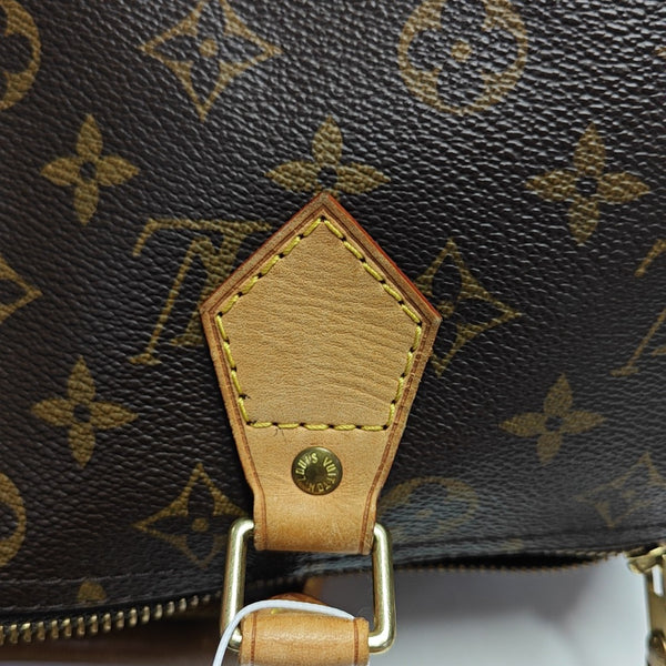 SPEEDY 30 Monogram Coated Canvas Brown