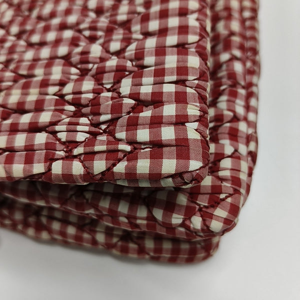 Bolso bandolera de tela acolchada rojo