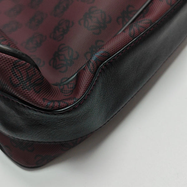 Coated Canvas Shoulder Bag Red