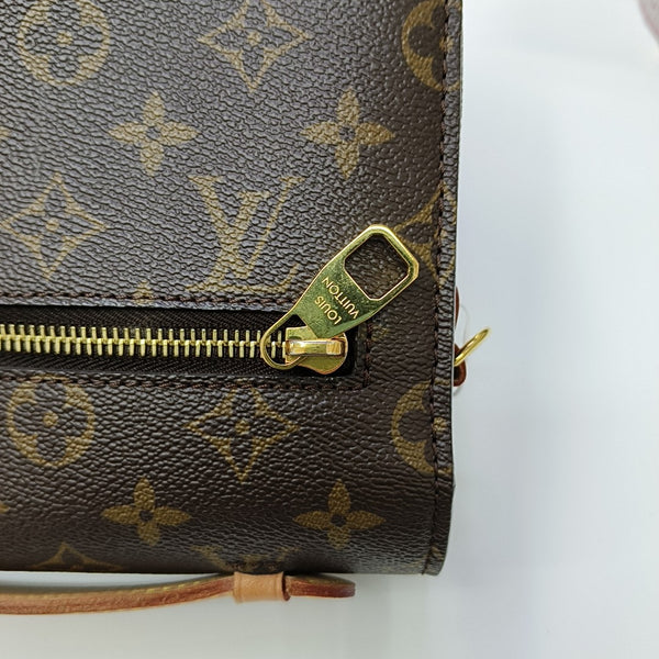 MÉTIS MM Monogram Coated Canvas Brown