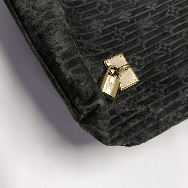 WHISPER GM Monogram Suede Black