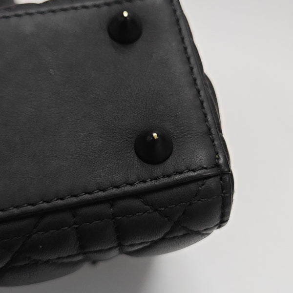 Lady Dior Small Cannage Calfskin Black