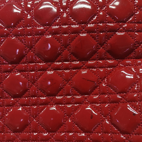 Dior Soft Large Cannage Patent Leather Red