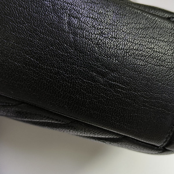 COLLEGE Medium Chevron Lambskin Black