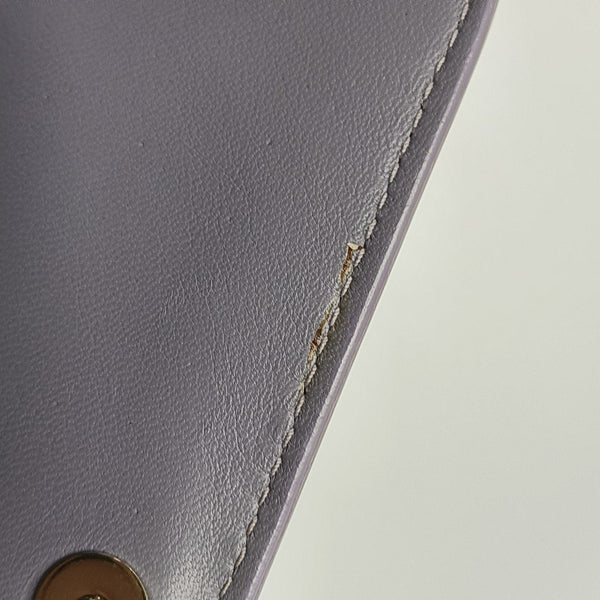 Fold Wallet Leather Purple