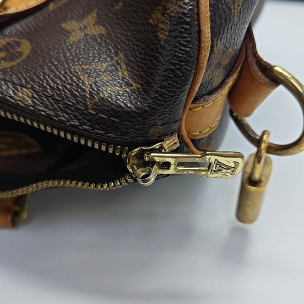 SPEEDY 30 Monogram Coated Canvas Brown