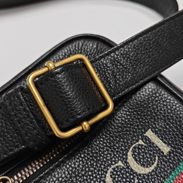 Print Calfskin Black
