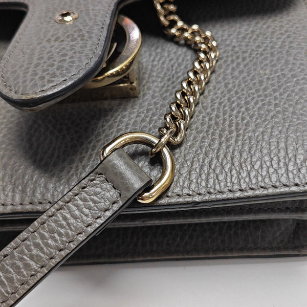 Interlocking G Small Calfskin Gray