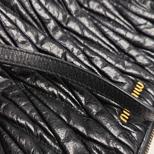 Quilted Lambskin Shoulder Bag Black