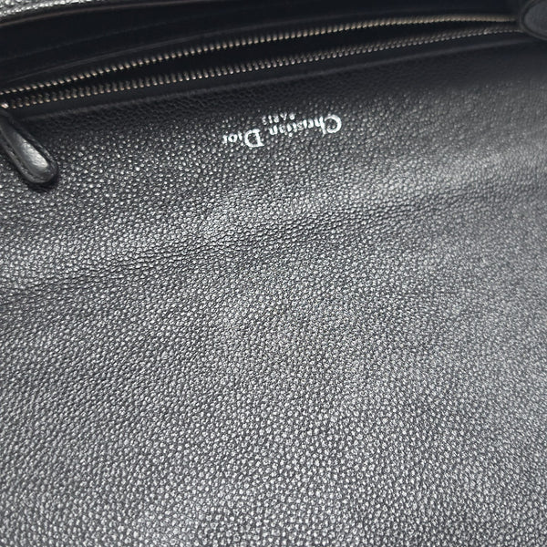 Diorama Medium Cannage Calfskin Black