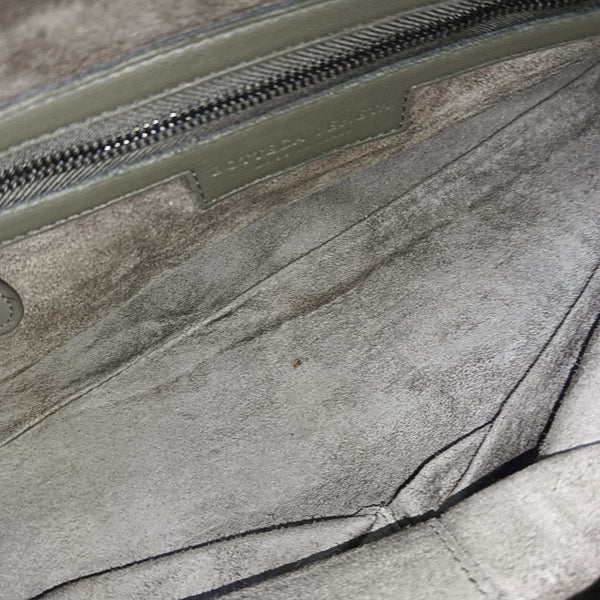 Lambskin Top Handle Bag Gray