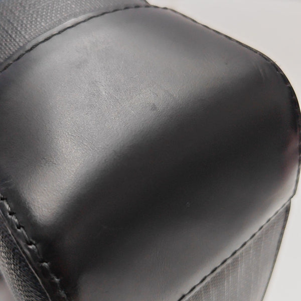 Coated Canvas Shoulder Bag Black