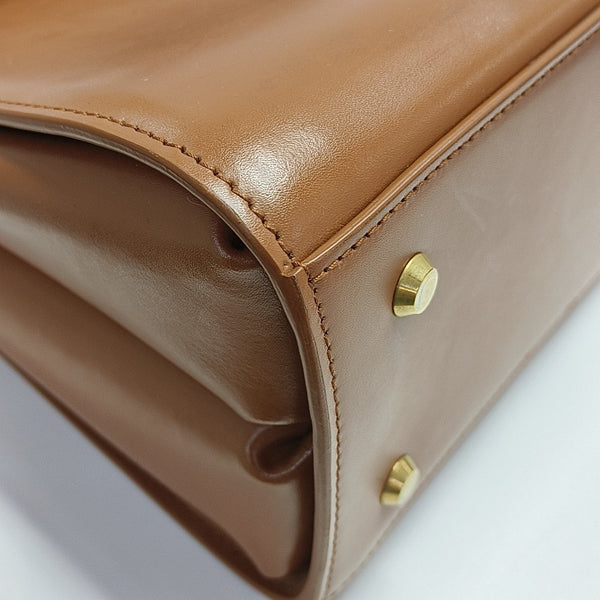 Calfskin Shoulder Bag Brown
