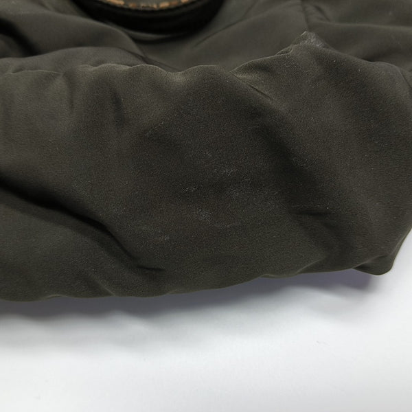 Fabric Top Handle Bag Brown