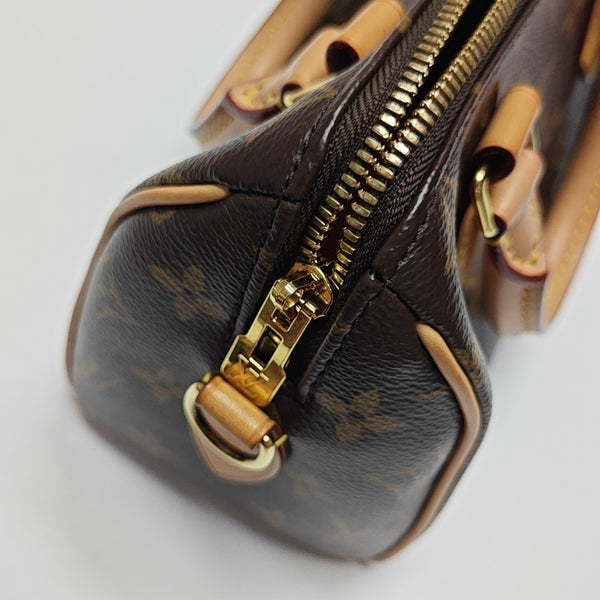 SPEEDY 20 Monogram Coated Canvas Brown