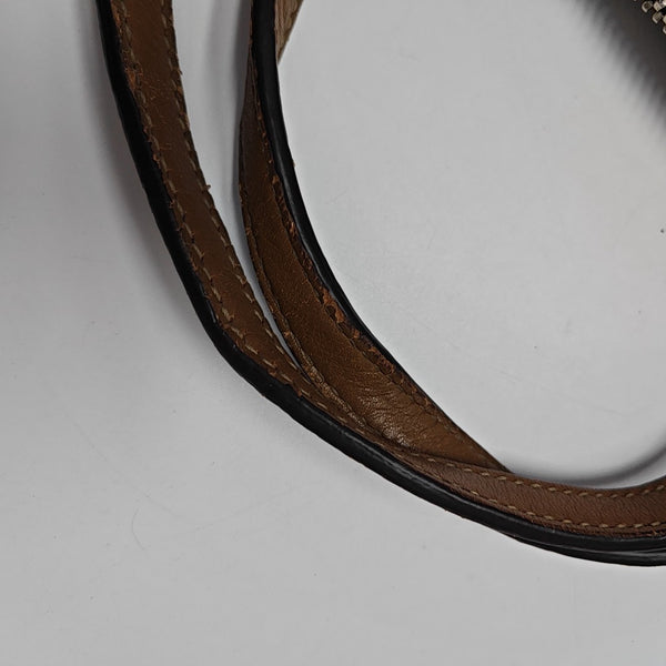 Ligne Shima Monogram Calfskin Brown