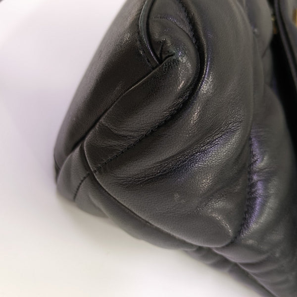PUFFER Small Quilted Lambskin Black
