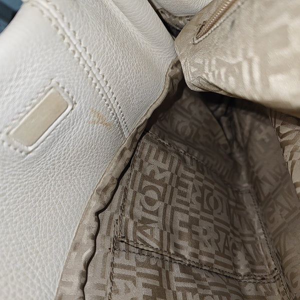 Calfskin Top Handle Bag White