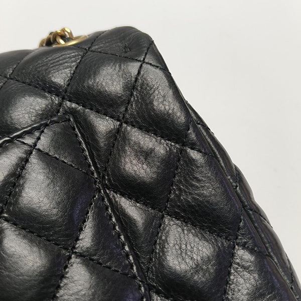 ROCK THE CORNER Medium Quilted Calfskin Black