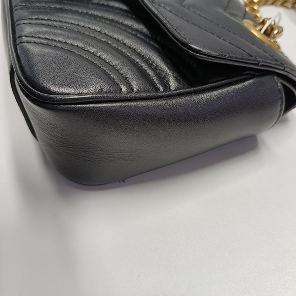 GG Marmont Small Quilted Calfskin Black