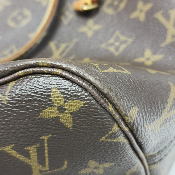 NEVERFULL MM Monogram Coated Canvas Brown