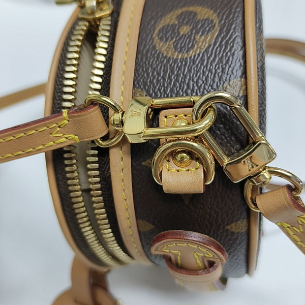 BOITE CHAPEAU Mini Monogram Coated Canvas Brown
