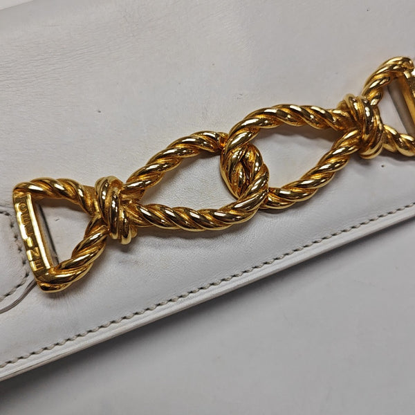 Calfskin Shoulder Bag White