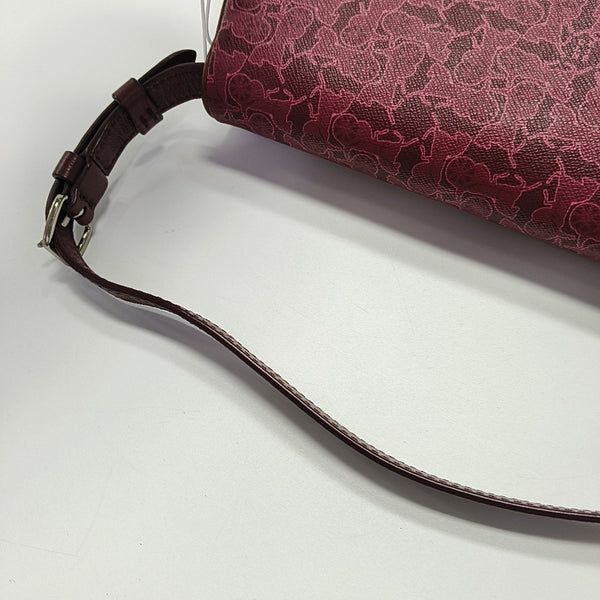 Coated Canvas Shoulder Bag Red